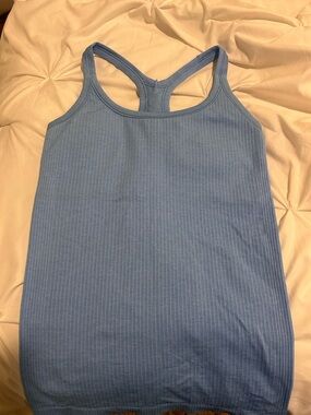 lululemon athletica Ribbed Racerback Tank Top in Light Blue
